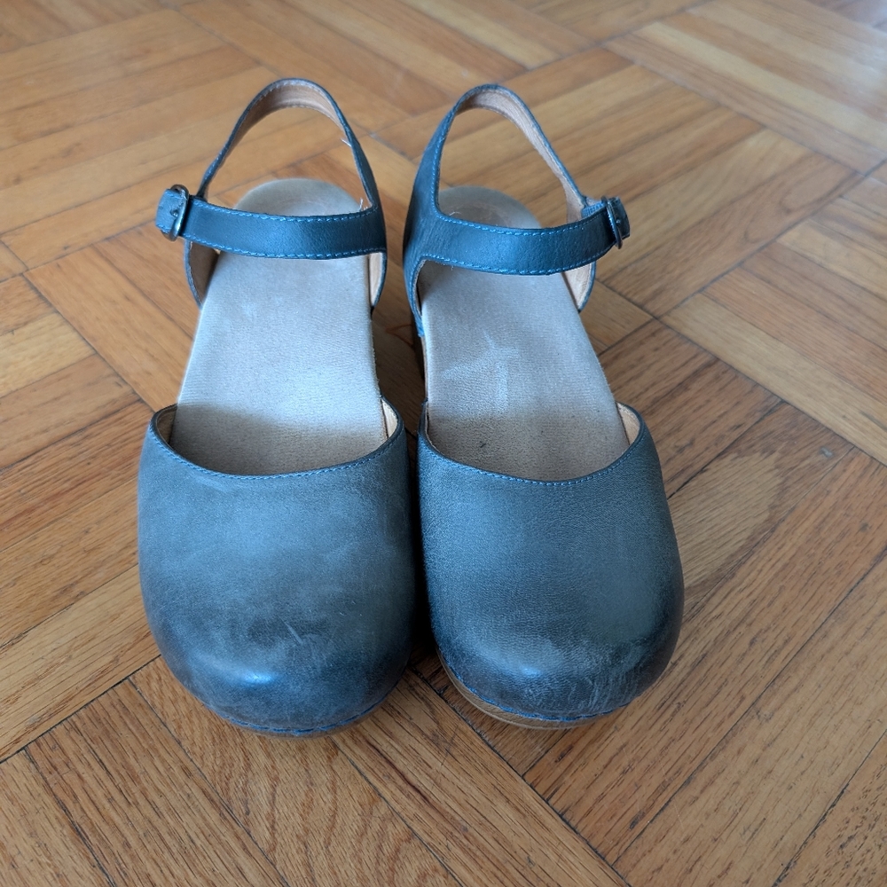 Dansko Sam clogs in denim blue